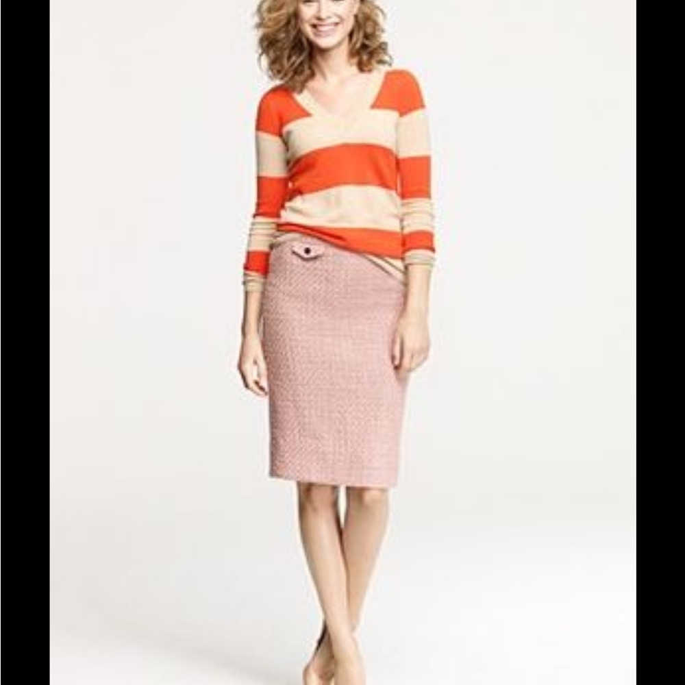 J. Crew Pink Pencil Skirt in Pink Boucle